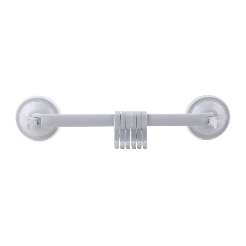 Adjustable Hook Rack with Double Suction Cups for Towels and Utensils