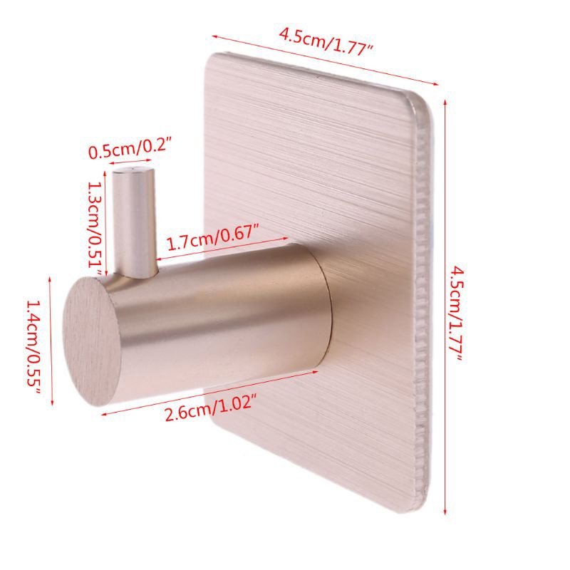 Stainless Steel Self Adhesive Wall Coat Rack Key Holder
