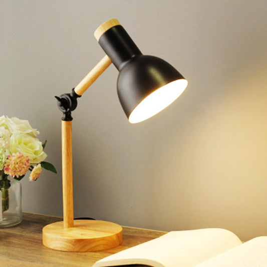 Nordic Wood & Iron LED Desk Lamp