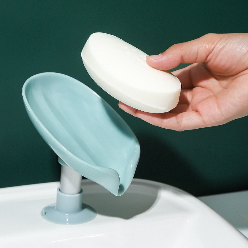 Soap Box Perforated Free Standing Suction Cup Drain Bathroom Storage Soap