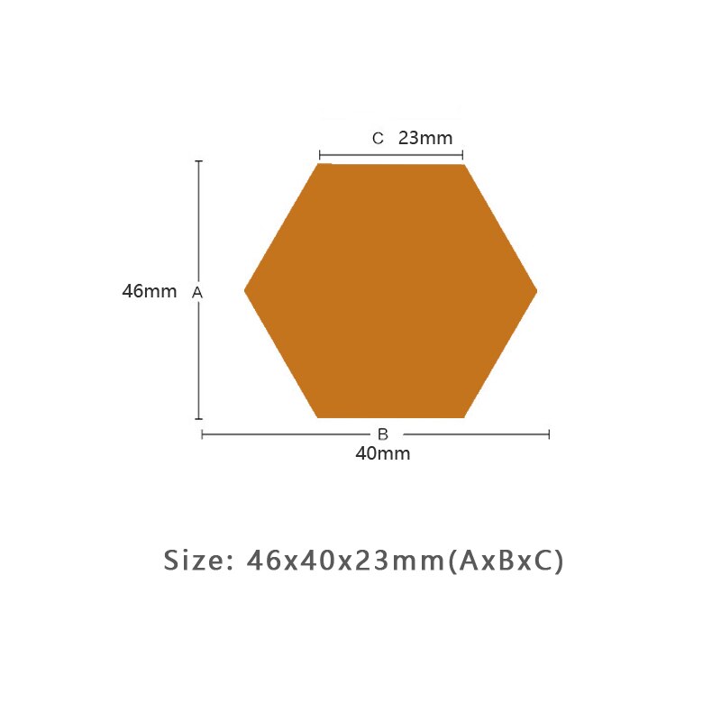 12 Hexagonal Stick on & Removable Mirrors