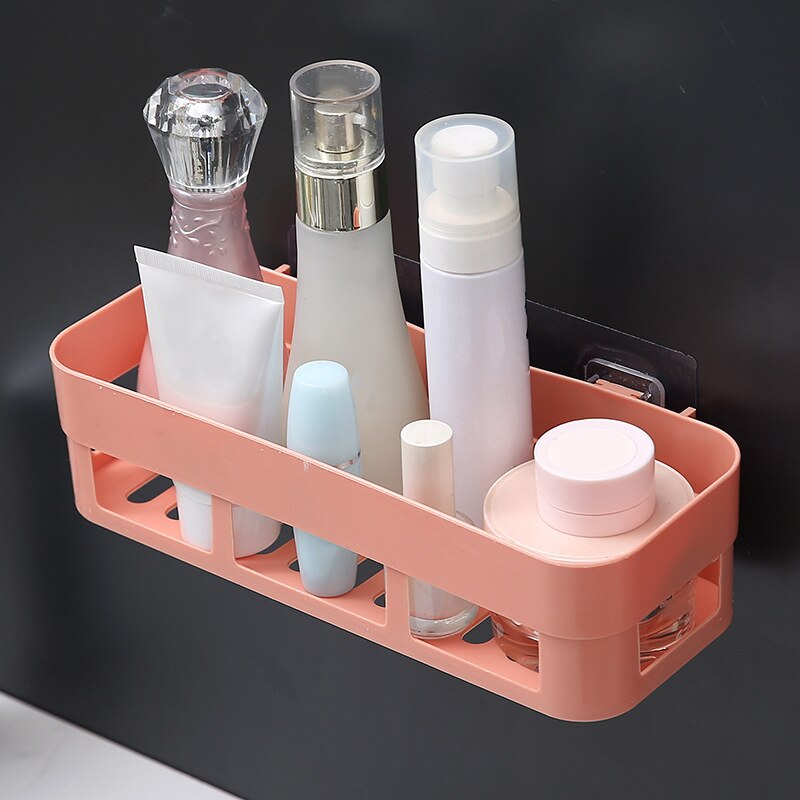 Bathroom Shelf Organizer Adhesive Storage Basket