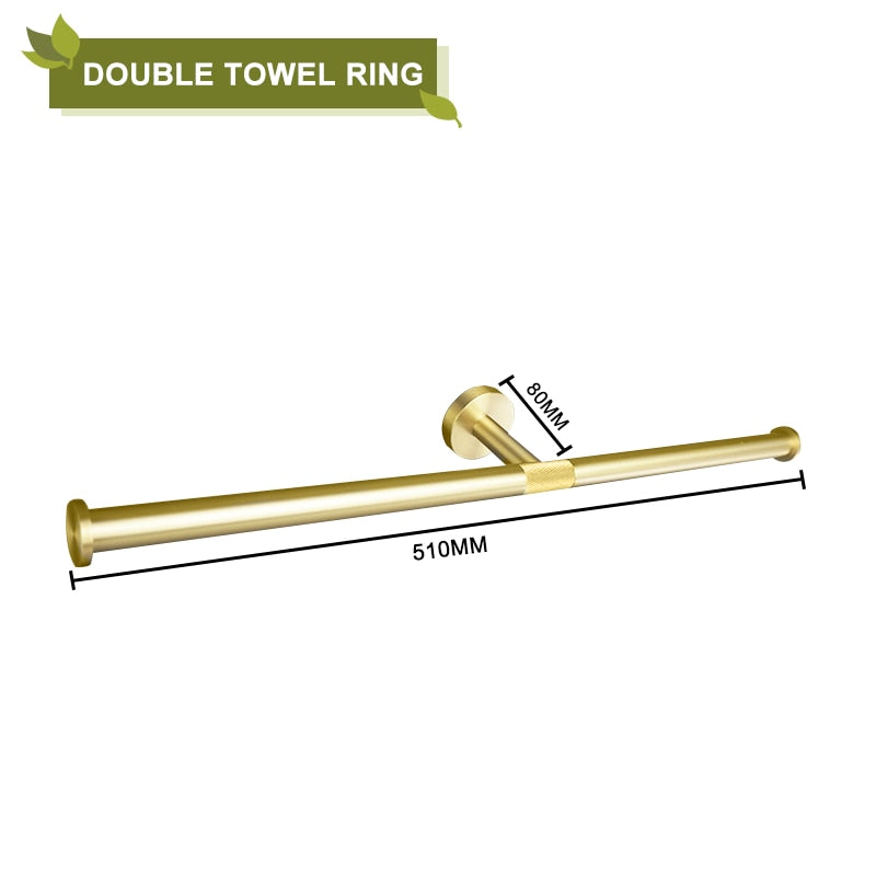Brushed Gold Stainless Steel Bathroom Accessories