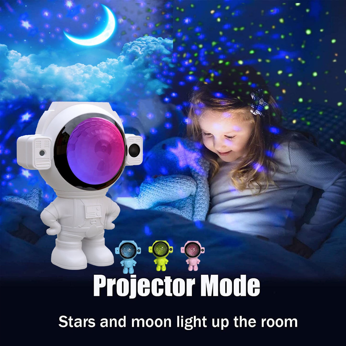 Astronaut Starlight Projector Light Rechargeable with Bluetooth Audio