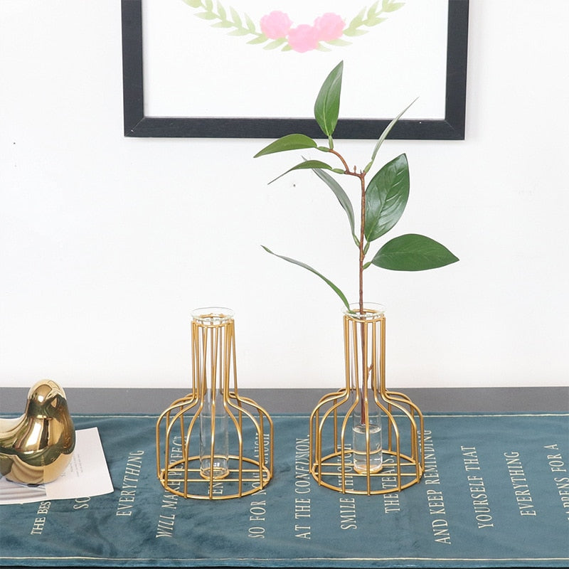 Metal Golden Vase Decoration