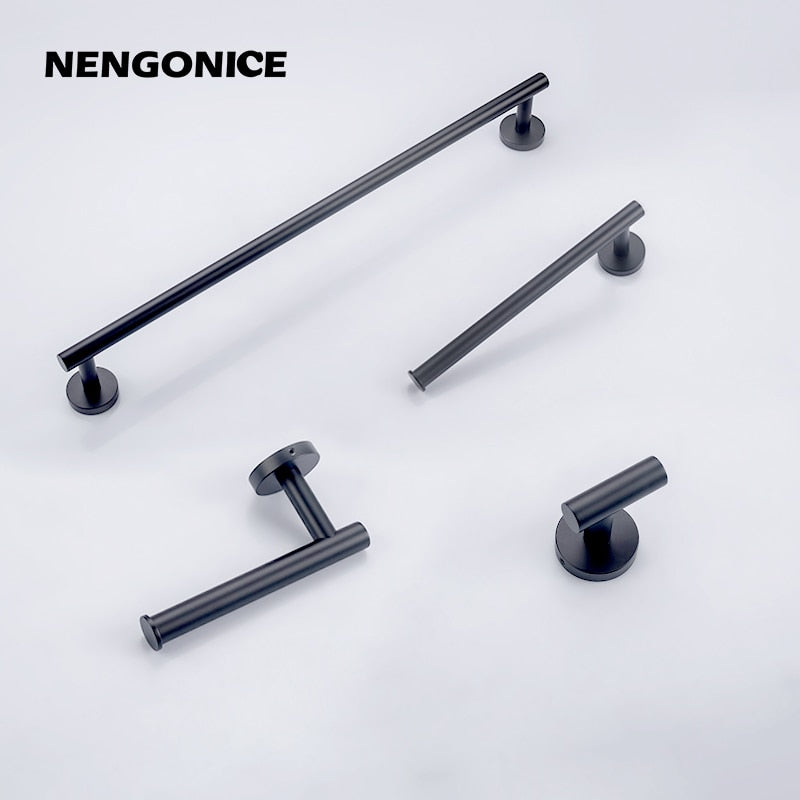 Stainless Steel Brushed Black Polished Towel Bathroom Accessories