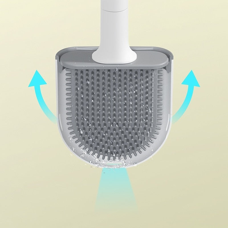 Silicone Toilet Brush with Wall-Mount