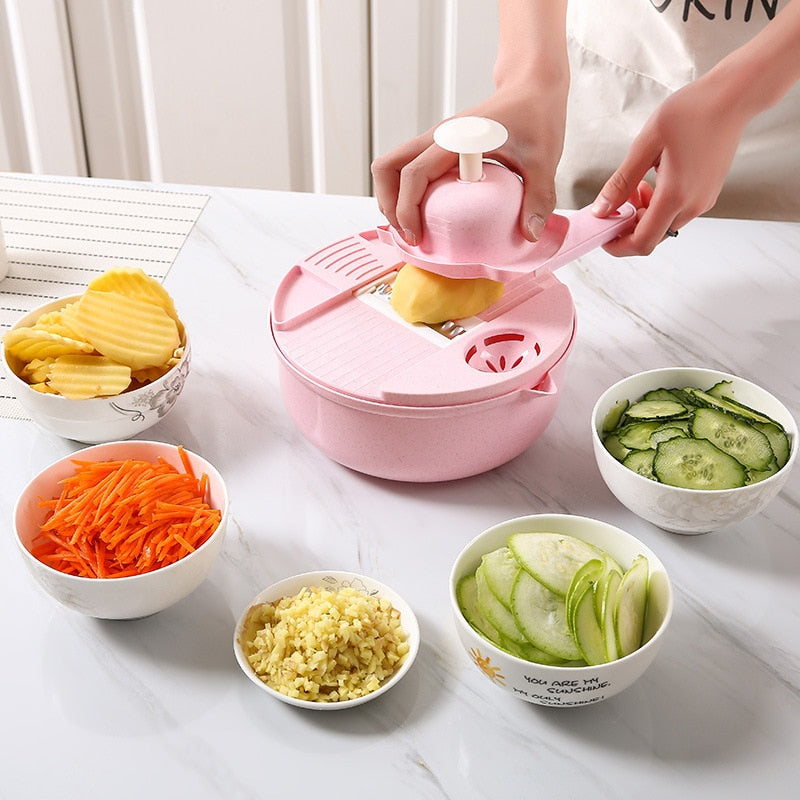 All in 1 Space Saving Chopper and Grater