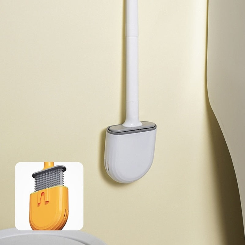 Silicone Toilet Brush with Wall-Mount