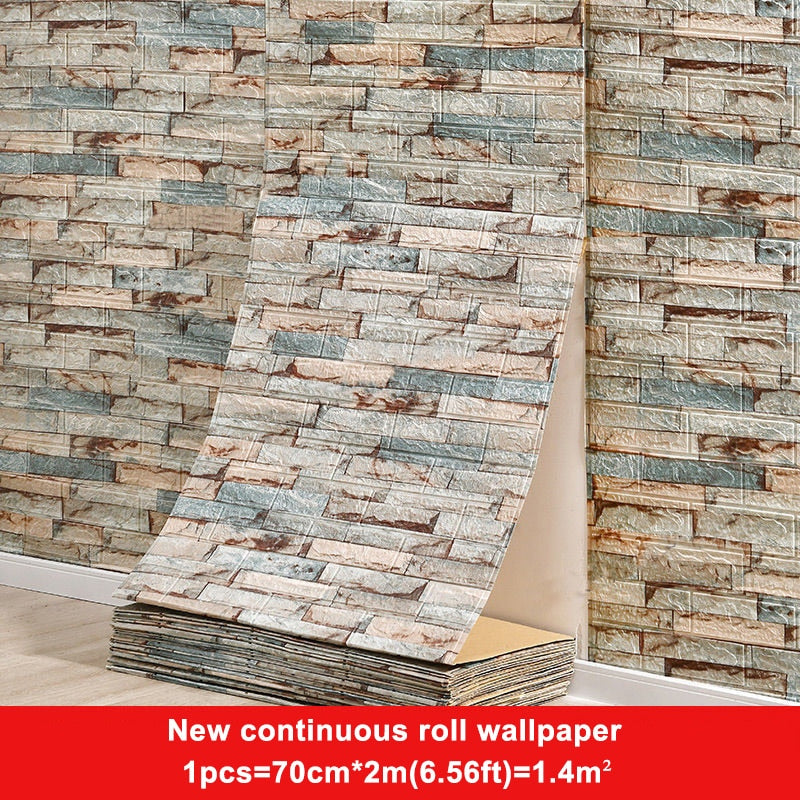 Faux Brick Self Adhesive Wall Stickers