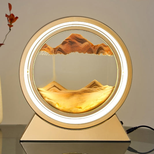 Rotating Sand Hourglass LED Lamp