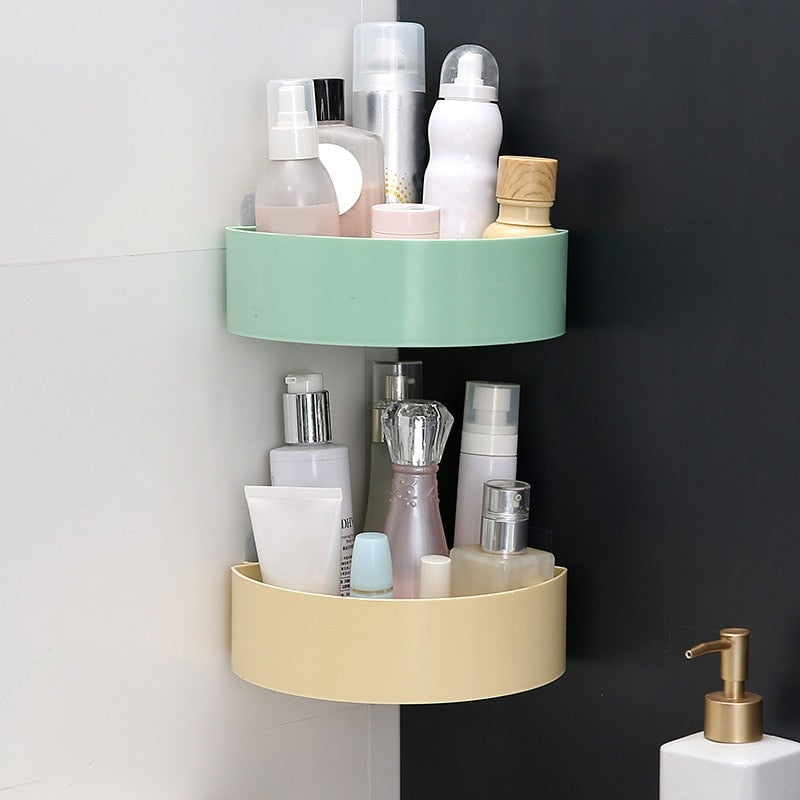 Bathroom Shelf Organizer Adhesive Storage Basket
