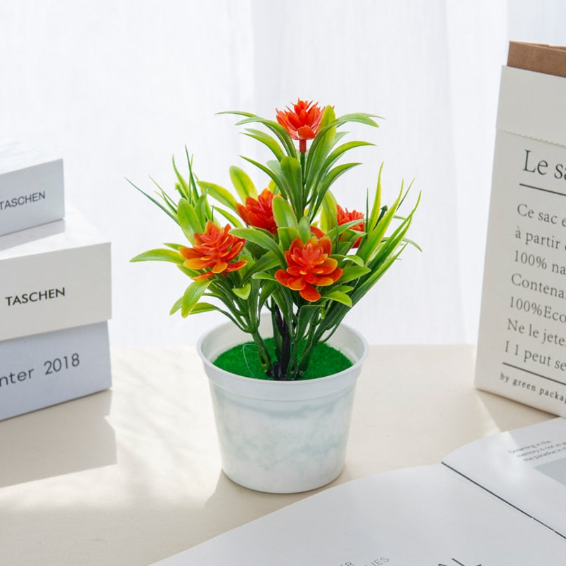 Artificial Flowers and Vase
