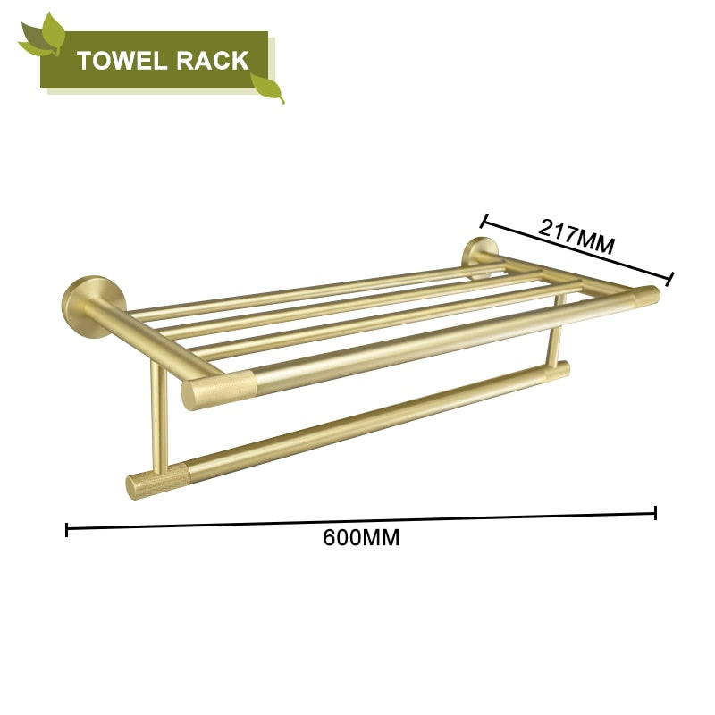 Brushed Gold Stainless Steel Bathroom Accessories