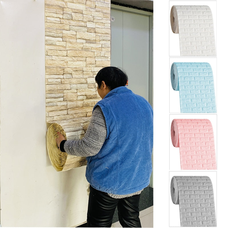 Faux Brick Self Adhesive Wall Stickers