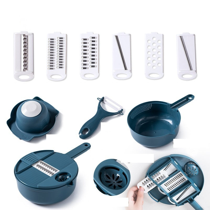 All in 1 Space Saving Chopper and Grater