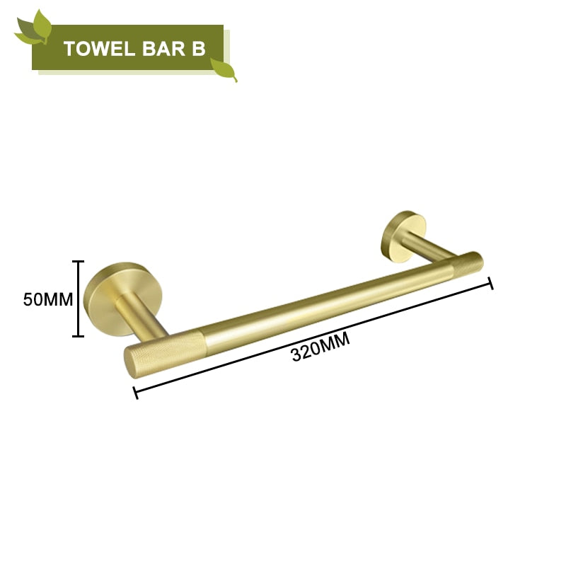 Brushed Gold Stainless Steel Bathroom Accessories