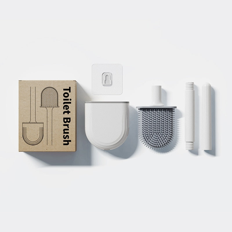 Silicone Toilet Brush with Wall-Mount