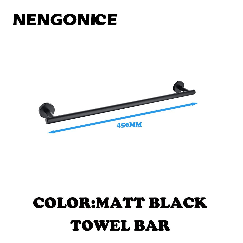 Stainless Steel Brushed Black Polished Towel Bathroom Accessories