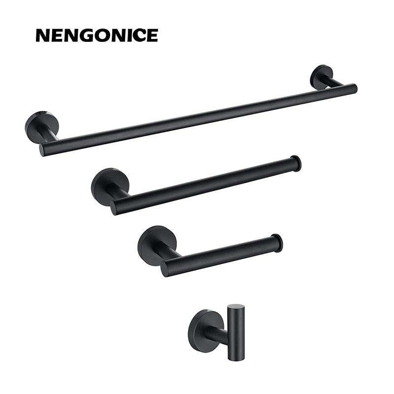 Stainless Steel Brushed Black Polished Towel Bathroom Accessories