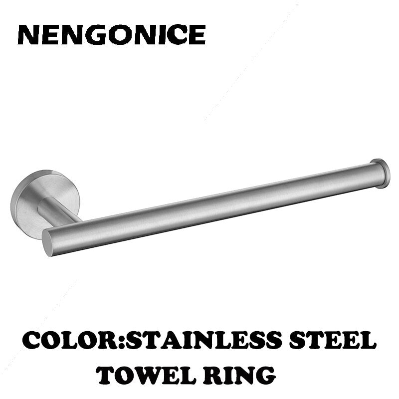 Stainless Steel Brushed Black Polished Towel Bathroom Accessories