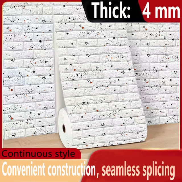 Faux Brick Self Adhesive Wall Stickers